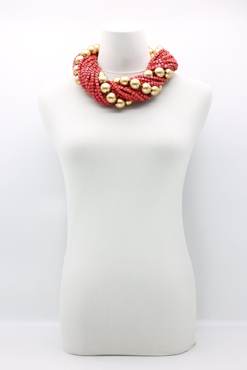Next Pashmina & Round Beads Necklaces Set - Jianhui London
