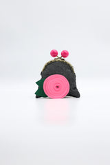 Handmade Recycled Fabric Flower Purse - Jianhui London
