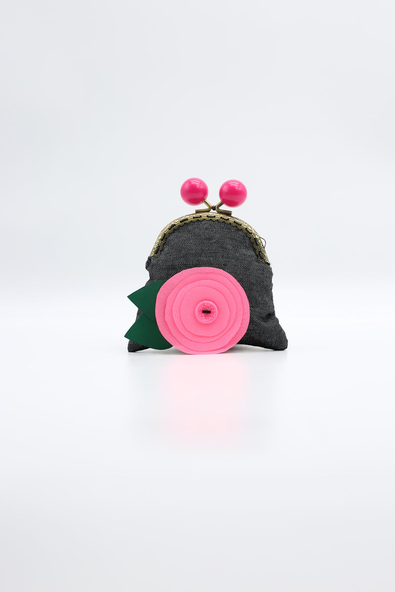 Handmade Recycled Fabric Flower Purse - Jianhui London