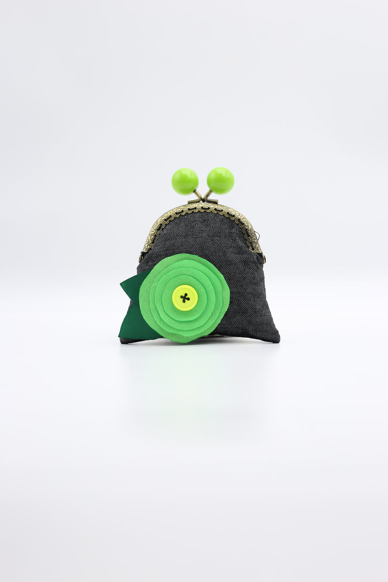 Handmade Recycled Fabric Flower Purse - Jianhui London