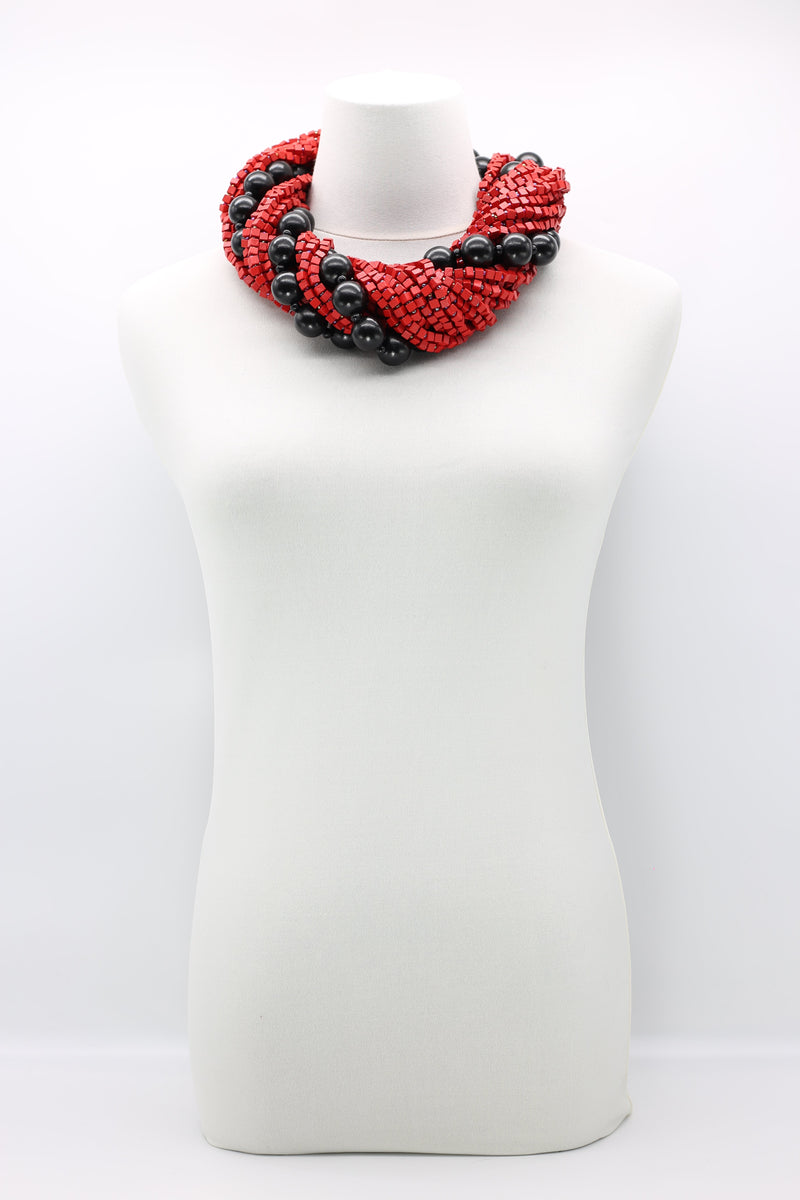 Next Pashmina & Round Beads Necklaces Set - Jianhui London