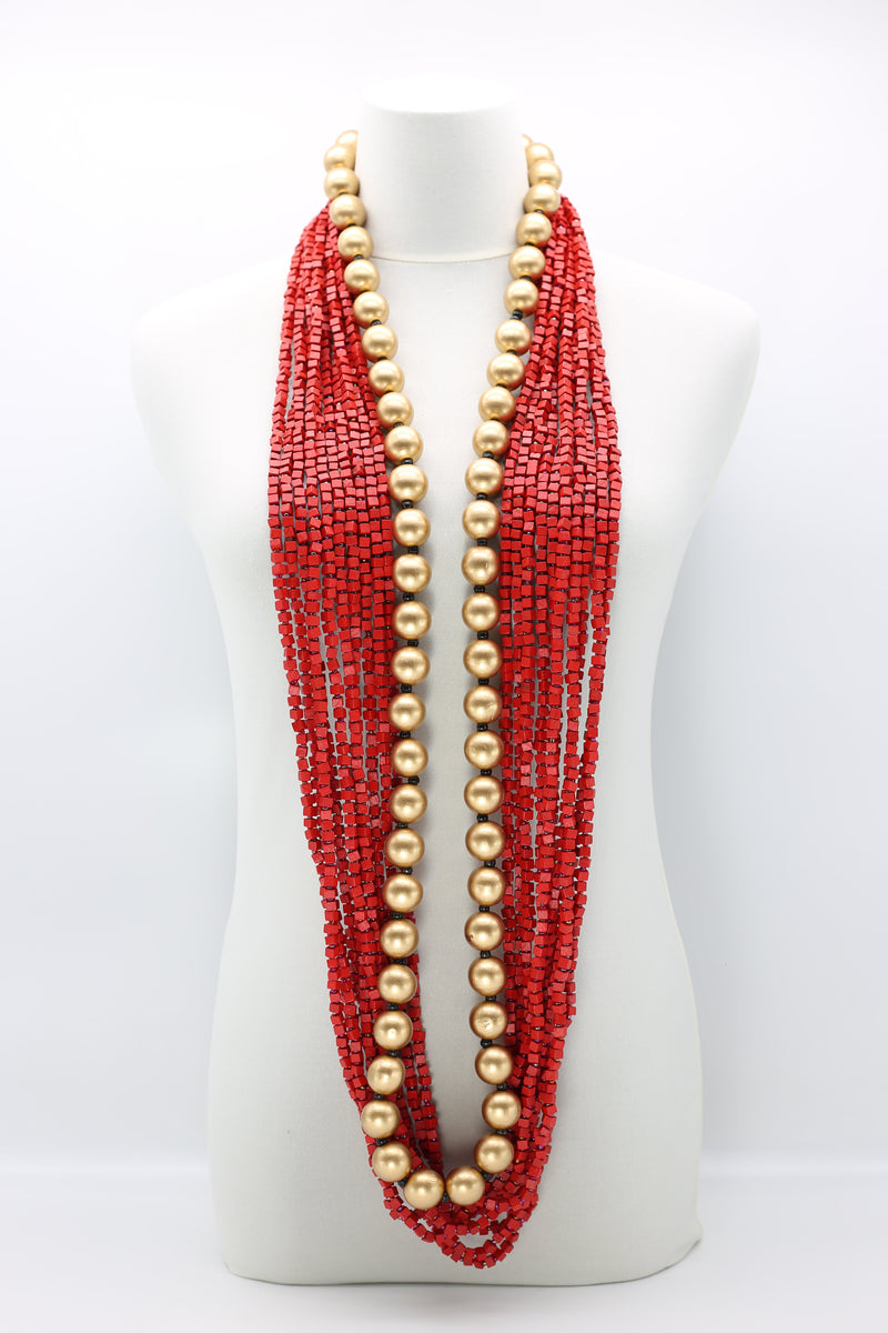 Next Pashmina & Round Beads Necklaces Set - Jianhui London