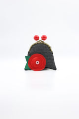 Handmade Recycled Fabric Flower Purse - Jianhui London