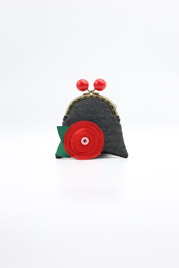 Handmade Recycled Fabric Flower Purse - Jianhui London