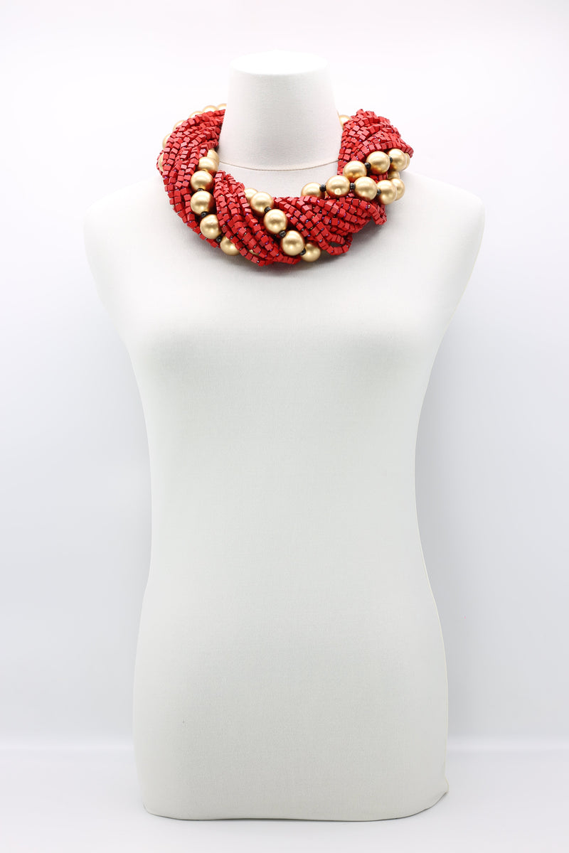 Next Pashmina & Round Beads Necklaces Set - Jianhui London