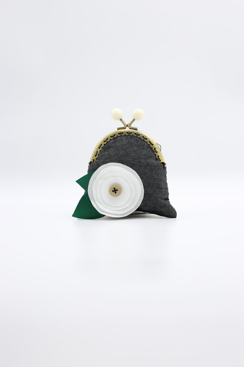 Handmade Recycled Fabric Flower Purse - Jianhui London
