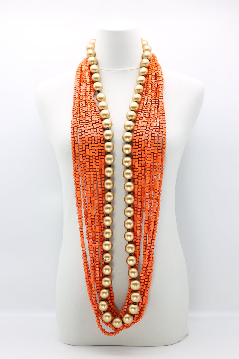 Next Pashmina & Round Beads Necklaces Set - Jianhui London