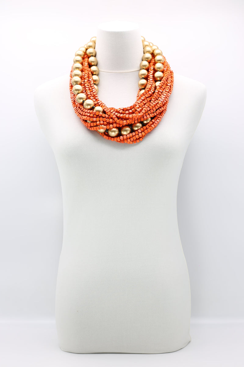 Next Pashmina & Round Beads Necklaces Set - Jianhui London