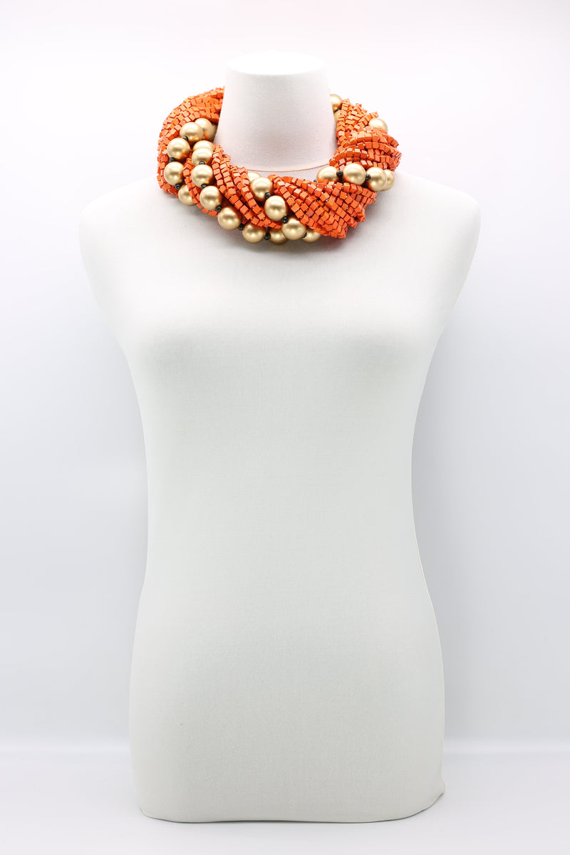Next Pashmina & Round Beads Necklaces Set - Jianhui London