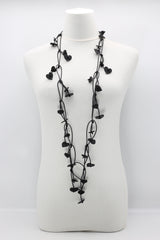 Leatherette Chain with Hand Painted Wooden Hearts - Jianhui London