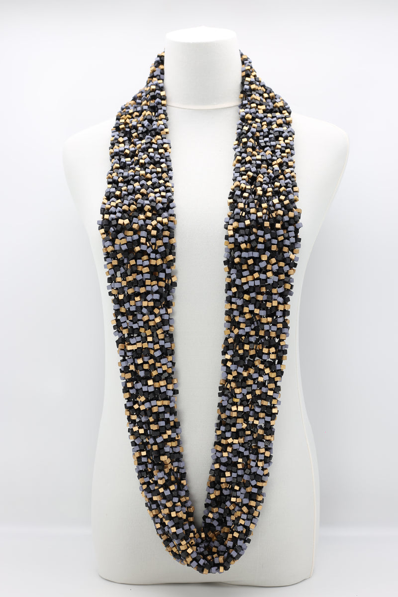 MIX COLOUR PASHMINA FISHNET INFINITY SCARF - LARGE - Jianhui London