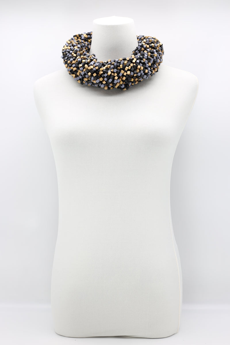 MIX COLOUR PASHMINA FISHNET INFINITY SCARF - LARGE - Jianhui London