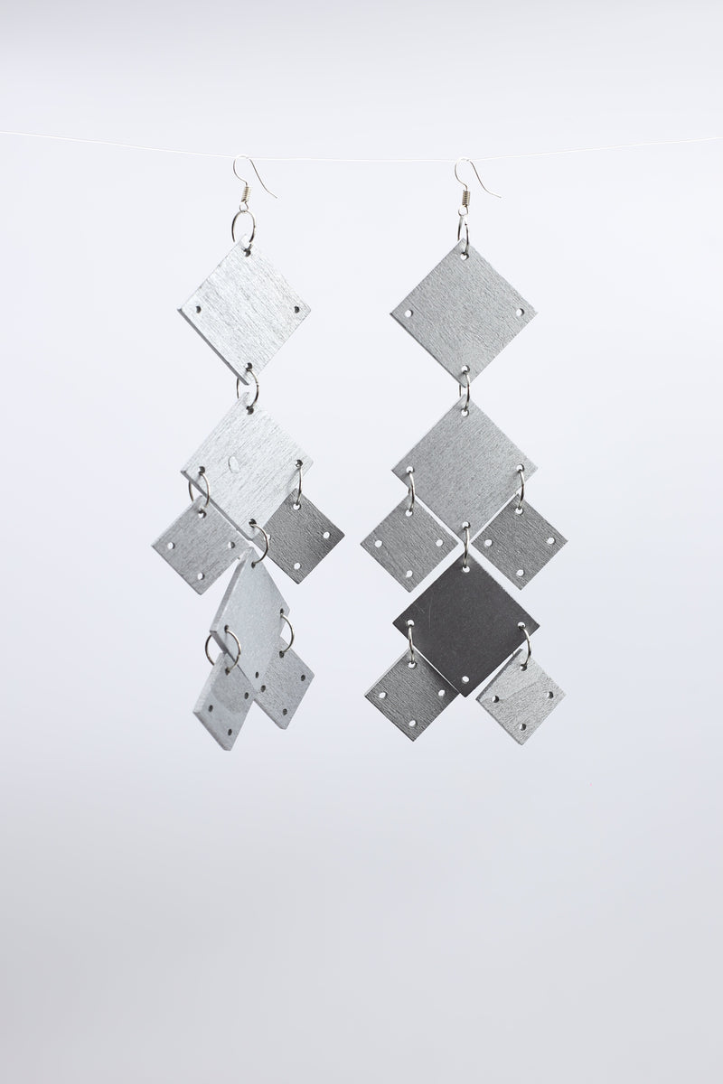 Squares Chandelier Earrings - Jianhui London