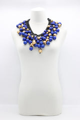 Berry Beads on Hand-woven Leatherette Necklace - Jianhui London