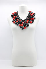 Berry Beads on Hand-woven Leatherette Necklace - Jianhui London