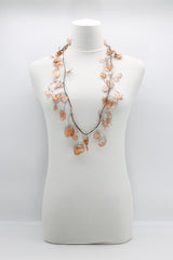 Hanging Flower Basket Necklace - Hand painted - Long - Jianhui London
