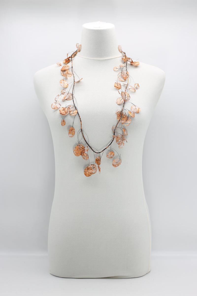 Hanging Flower Basket Necklace - Hand painted - Long - Jianhui London