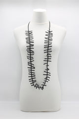 Recycled Leather Fir Necklaces - Hand painted - Jianhui London
