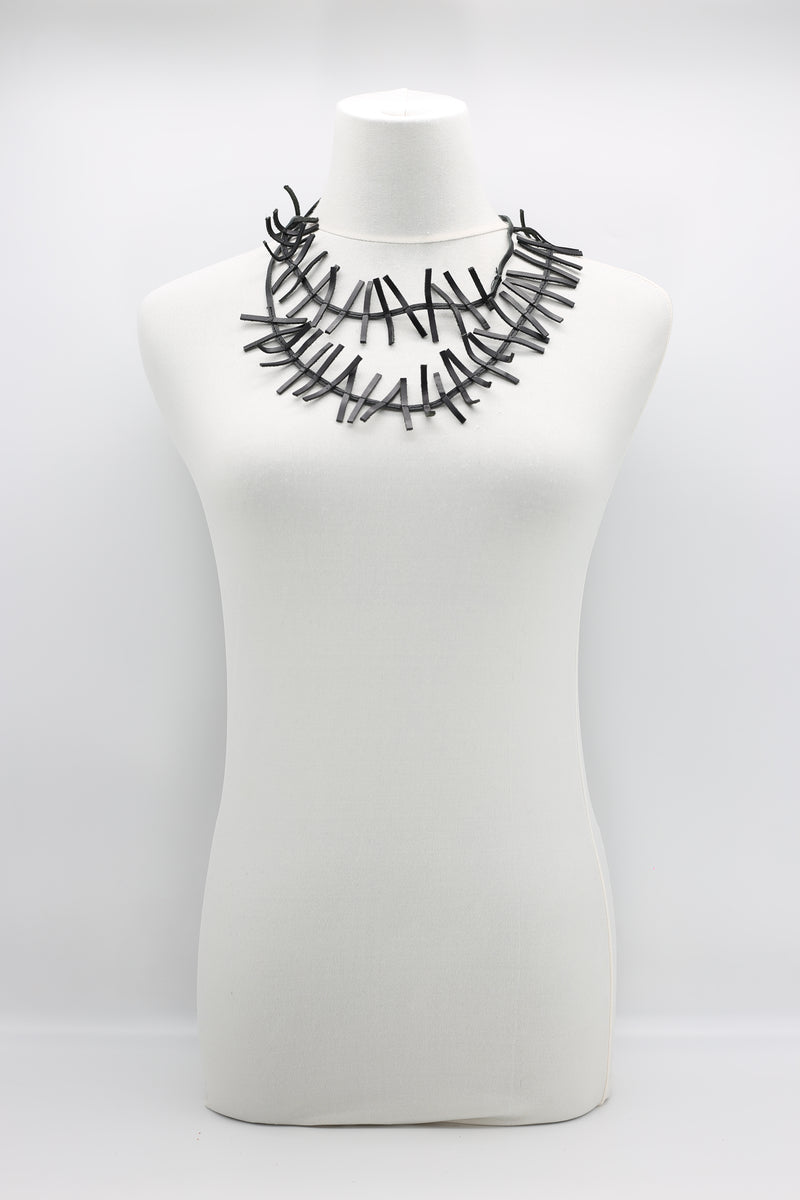 Recycled Leather Fir Necklaces - Hand painted - Jianhui London
