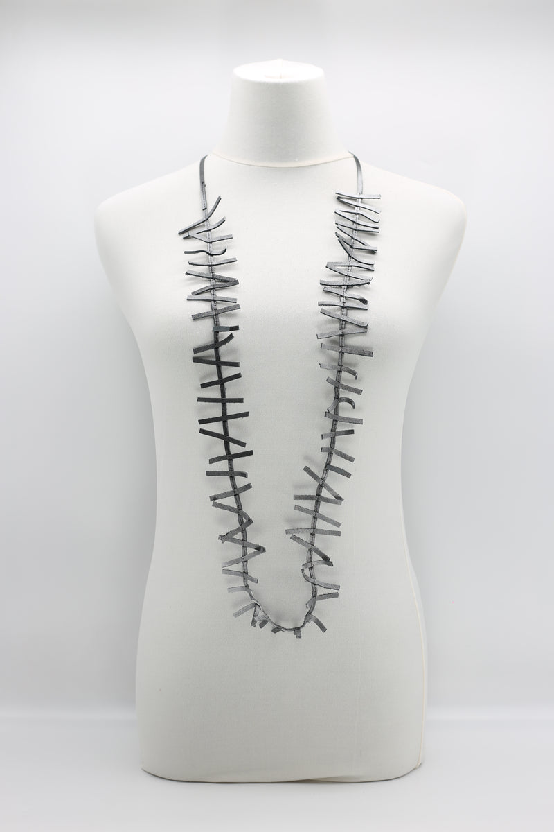 Recycled Leather Fir Necklaces - Hand painted - Jianhui London
