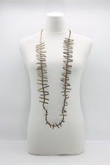 Recycled Leather Fir Necklaces - Hand painted - Jianhui London