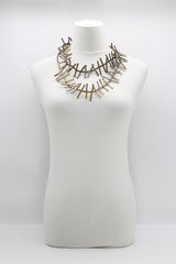 Recycled Leather Fir Necklaces - Hand painted - Jianhui London