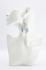 Recycled Newspaper Water Lily On Fishing Wire Earrings - Jianhui London