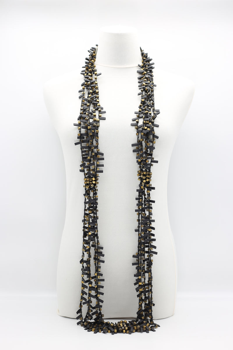 Hand-crocheted Wooden Beads and Rubber Necklaces - Jianhui London