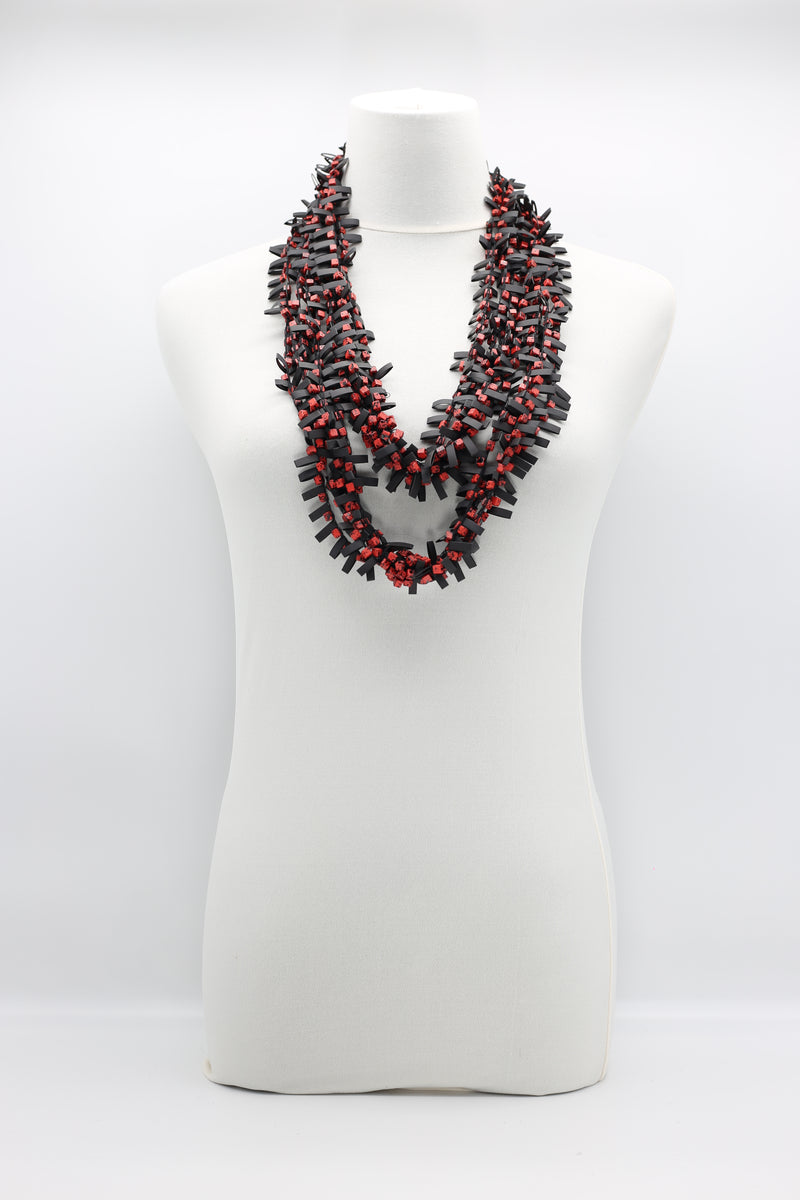 Hand-crocheted Wooden Beads and Rubber Necklaces - Jianhui London