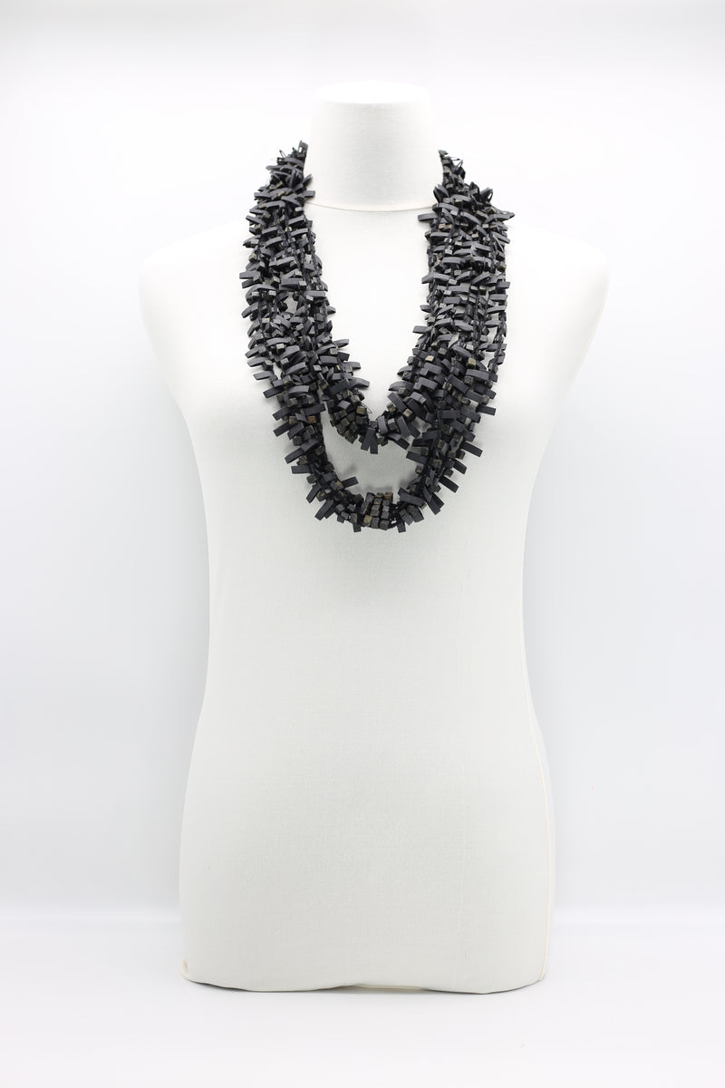 Hand-crocheted Wooden Beads and Rubber Necklaces - Jianhui London