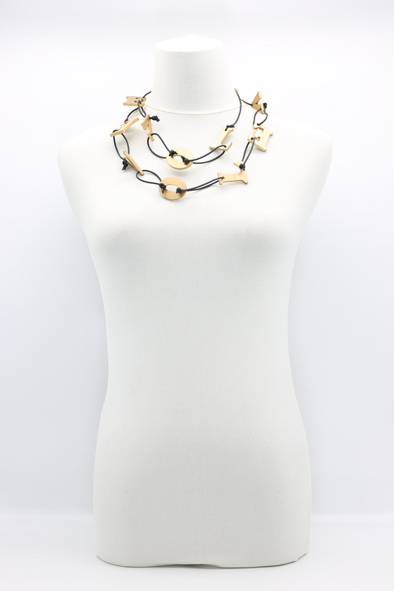 Big LOVE on Leatherette Chain Necklace - Jianhui London