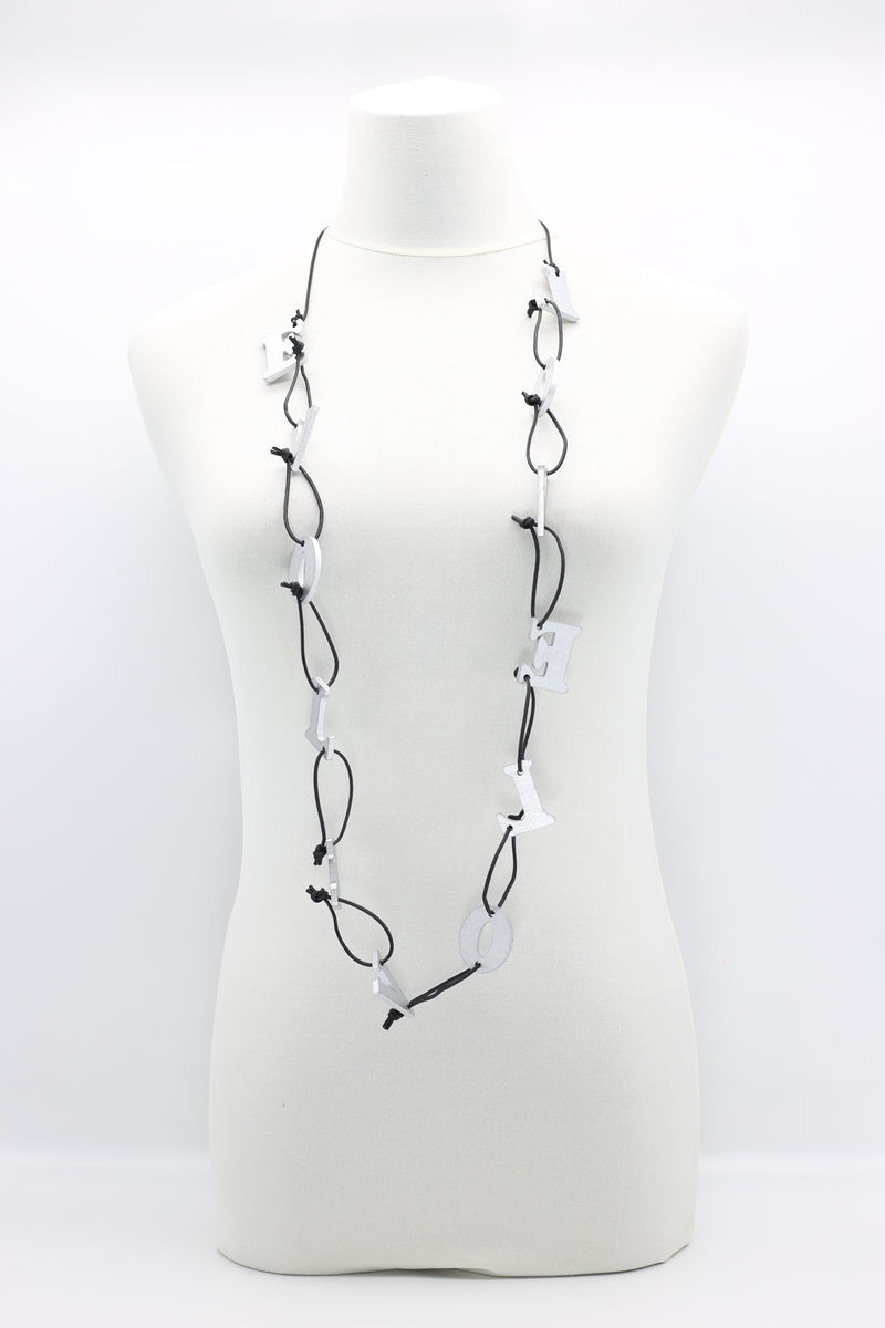 Big LOVE on Leatherette Chain Necklace - Jianhui London