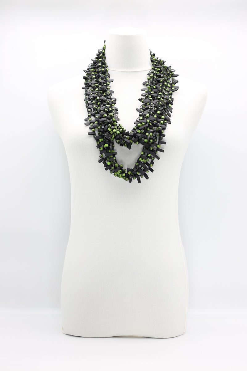 Hand-crocheted Wooden Beads and Rubber Necklaces - Jianhui London
