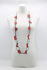 Big LOVE on Leatherette Chain Necklace - Hand-painted - Jianhui London
