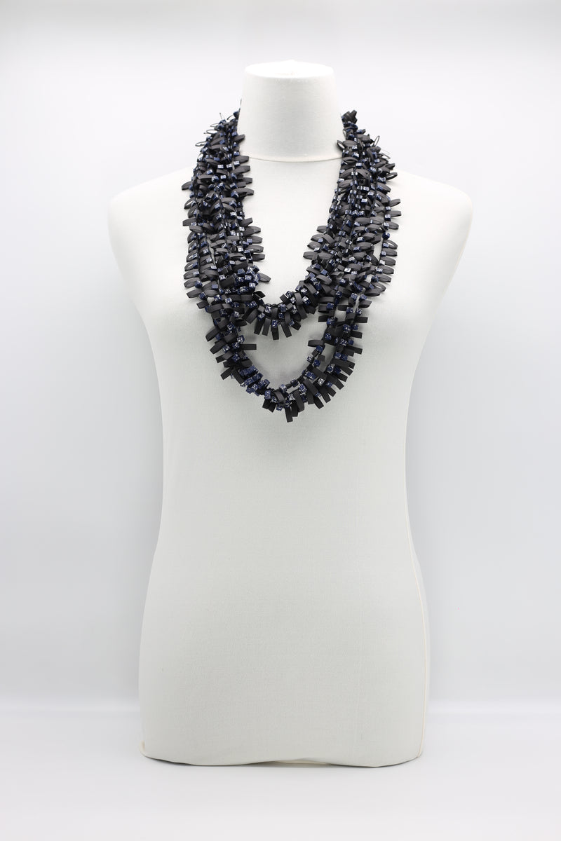 Hand-crocheted Wooden Beads and Rubber Necklaces - Jianhui London