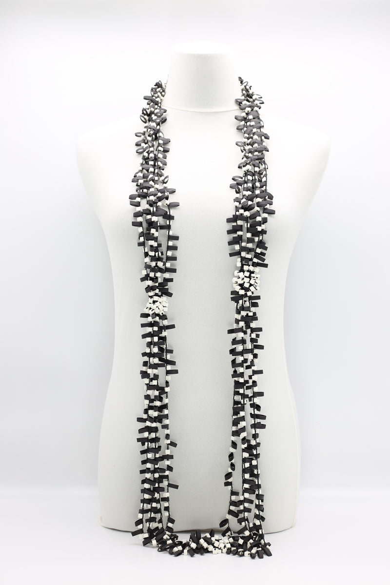 Hand-crocheted Wooden Beads and Rubber Necklaces - Jianhui London