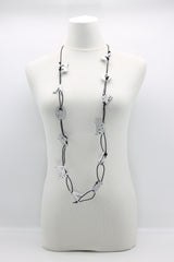 Big LOVE on Leatherette Chain Necklace - Hand-painted - Jianhui London
