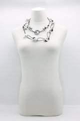 Big LOVE on Leatherette Chain Necklace - Hand-painted - Jianhui London