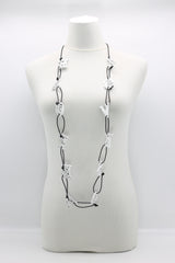 Big LOVE on Leatherette Chain Necklace - Hand-painted - Jianhui London