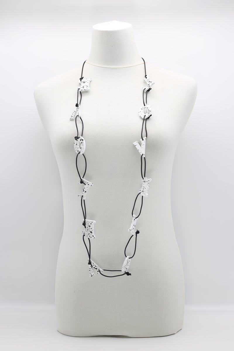Big LOVE on Leatherette Chain Necklace - Hand-painted - Jianhui London