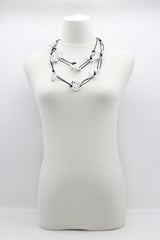 Big LOVE on Leatherette Chain Necklace - Hand-painted - Jianhui London