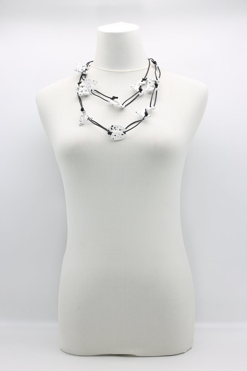 Big LOVE on Leatherette Chain Necklace - Hand-painted - Jianhui London