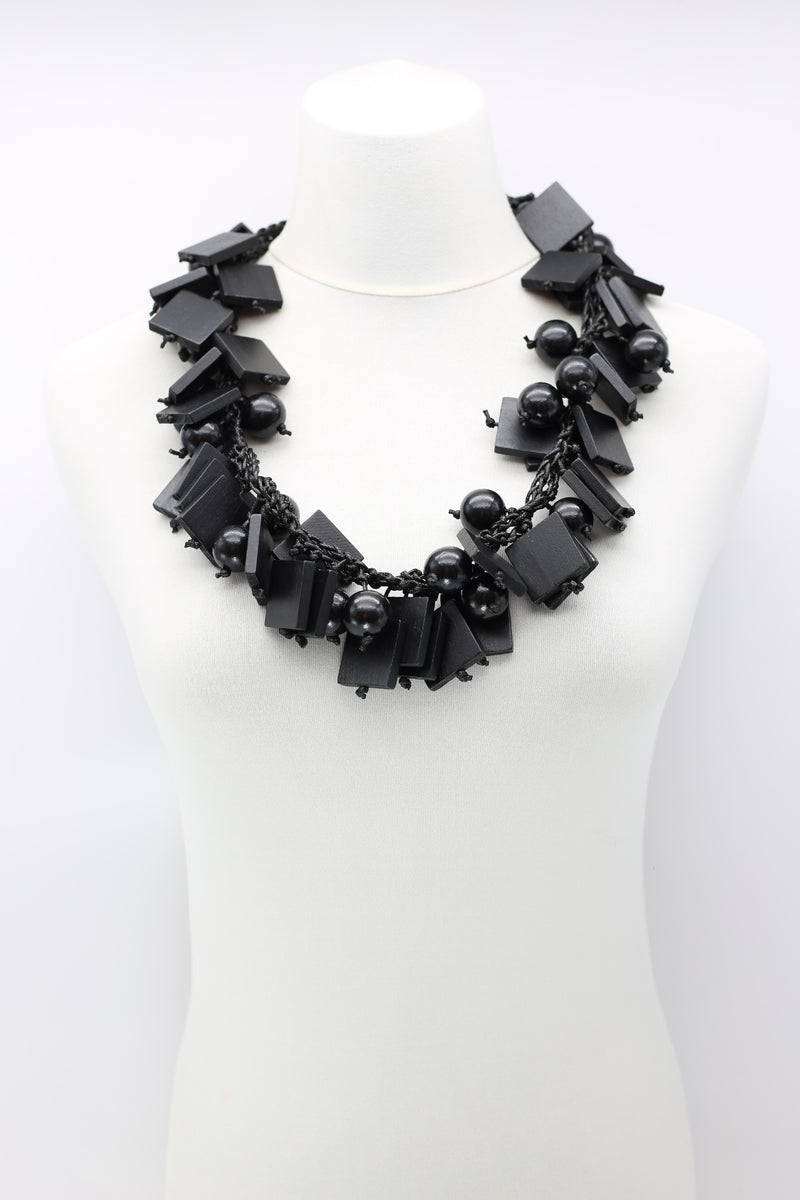 Squares & Beads Necklace - Jianhui London