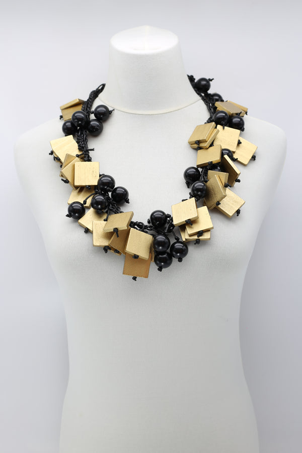 Squares & Beads Necklace - Jianhui London