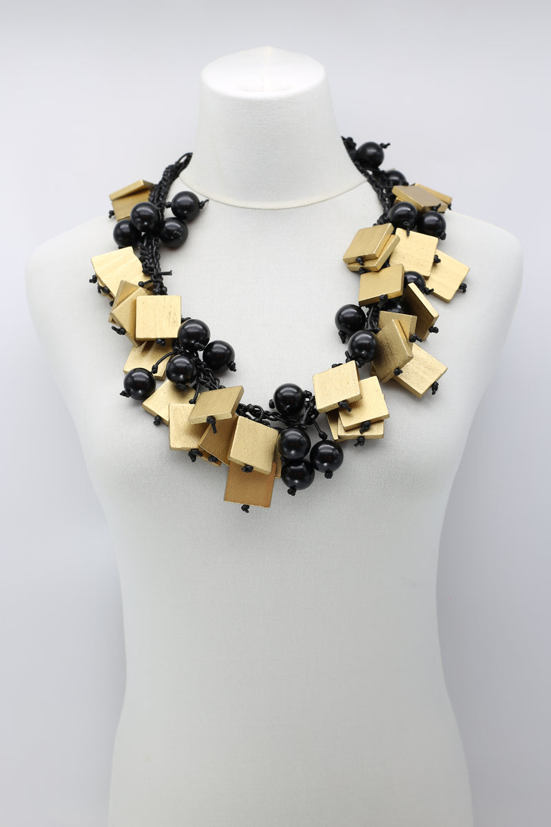 Squares & Beads Necklace - Jianhui London