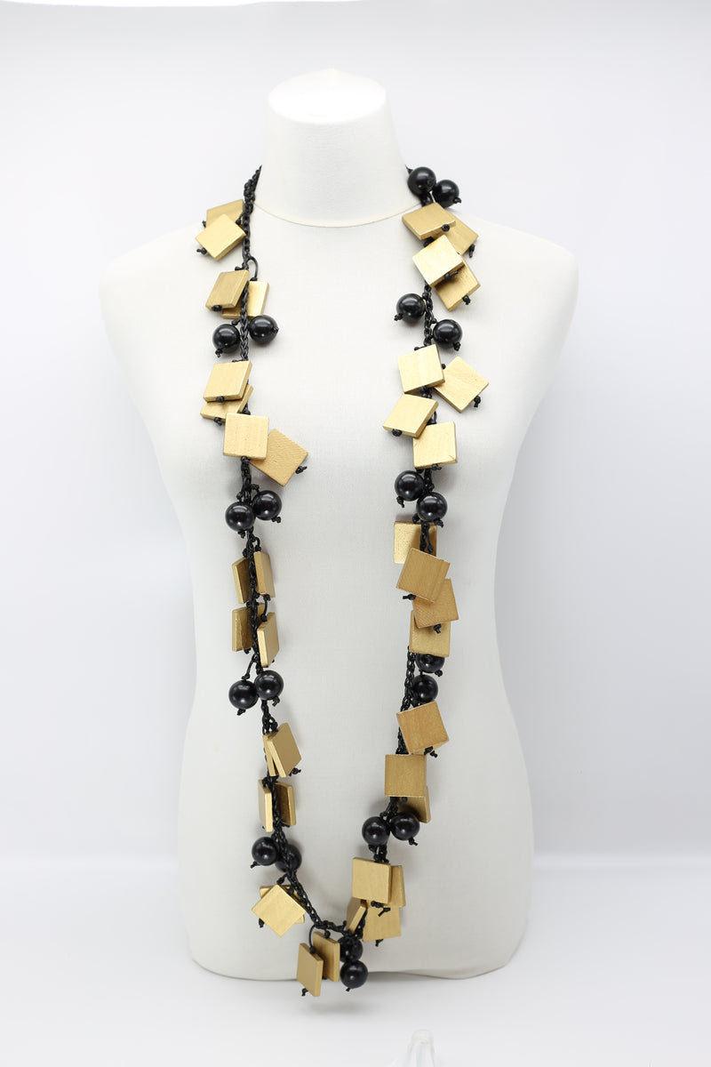Squares & Beads Necklace - Jianhui London