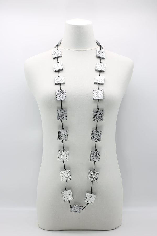 Recycled wood hand painted Necklace - Jianhui London