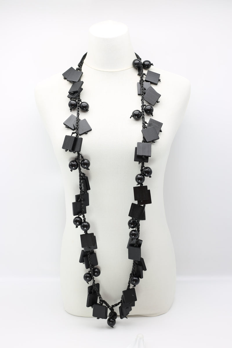 Squares & Beads Necklace - Jianhui London