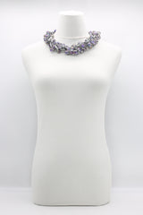 6-strand crystal tube mixed with crystal eggs necklace - Jianhui London