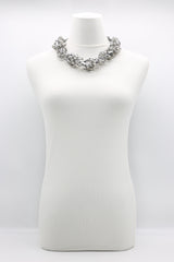6-strand crystal tube mixed with crystal eggs necklace - Jianhui London